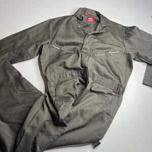 Vintage Dickies Coveralls 46S Short Workwear Jumpsuit USA Made Zip Up Unifo‎